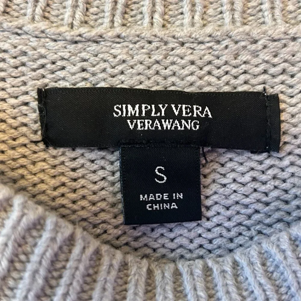 Simply Vera Vera Wang Braided Cable Dolman Sweater - Size Small - Picture 6 of 10